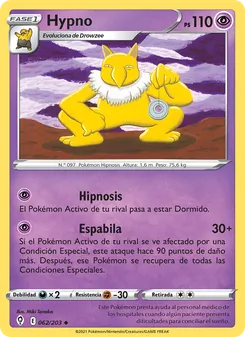 Carta Hypno de la expansión Cielos Evolutivos, número 62/203