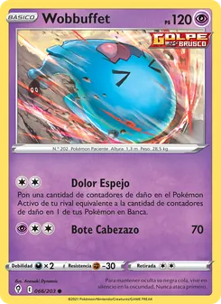 Carta Wobbuffet de la expansión Cielos Evolutivos, número 66/203