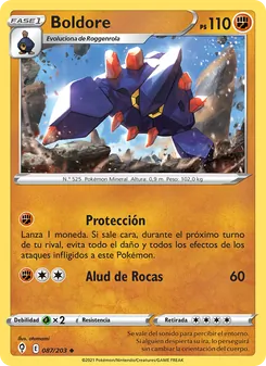 Carta Boldore de la expansión Cielos Evolutivos, número 87/203
