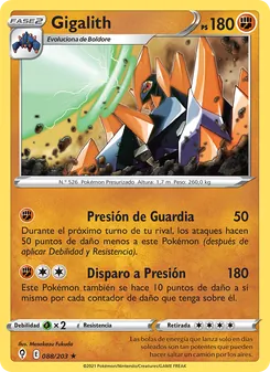 Carta Gigalith de la expansión Cielos Evolutivos, número 88/203