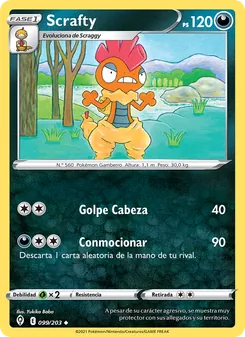 Carta Scrafty de la expansión Cielos Evolutivos, número 99/203