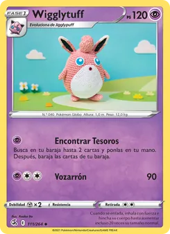Carta Wigglytuff de la expansión Golpe Fusión, número 111/264