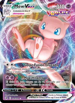 Carta Mew VMAX de la expansión Golpe Fusión, número 114/264
