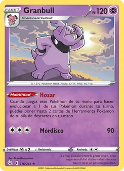 Carta Granbull de la expansión Golpe Fusión, número 116/264