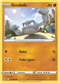 Carta Geodude de la expansión Golpe Fusión, número 135/264