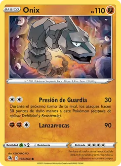 Carta Onix de la expansión Golpe Fusión, número 138/264
