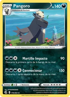 Carta Pangoro de la expansión Golpe Fusión, número 174/264
