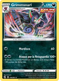 Carta Grimmsnarl de la expansión Golpe Fusión, número 178/264