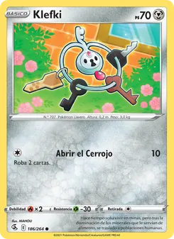 Carta Klefki de la expansión Golpe Fusión, número 186/264