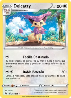 Carta Delcatty de la expansión Golpe Fusión, número 211/264