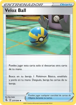 Carta Veloz Ball de la expansión Golpe Fusión, número 237/264