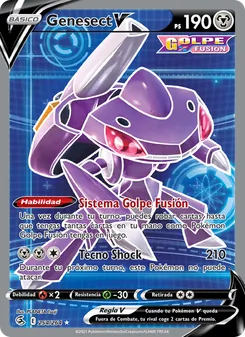 Carta Genesect V de la expansión Golpe Fusión, número 254/264
