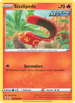 Carta Sizzlipede de la expansión Golpe Fusión, número 47/264