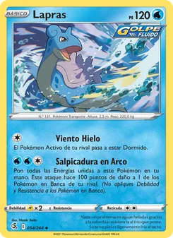 Carta Lapras de la expansión Golpe Fusión, número 54/264