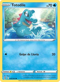 Carta Totodile de la expansión Golpe Fusión, número 55/264