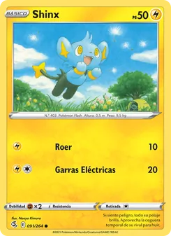 Carta Shinx de la expansión Golpe Fusión, número 91/264