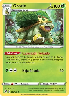 Carta Grotle de la expansión Astros Brillantes, número 007/172