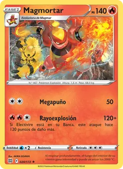 Carta Magmortar de la expansión Astros Brillantes, número 020/172