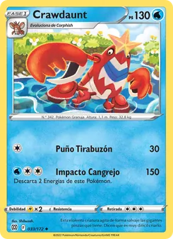 Carta Crawdaunt de la expansión Astros Brillantes, número 033/172