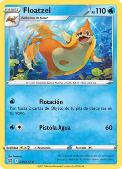 Carta Floatzel de la expansión Astros Brillantes, número 039/172