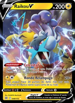 Carta Raikou V de la expansión Astros Brillantes, número 048/172