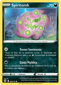 Carta Spiritomb de la expansión Astros Brillantes, número 089/172