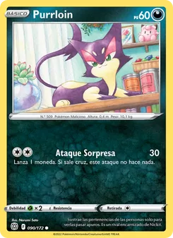 Carta Purrloin de la expansión Astros Brillantes, número 090/172