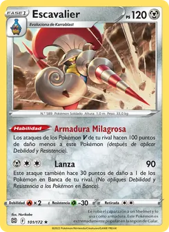 Carta Escavalier de la expansión Astros Brillantes, número 101/172