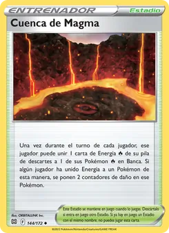 Carta Cuenca de Magma de la expansión Astros Brillantes, número 144/172