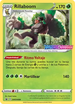 Carta Rillaboom de la expansión Cartas de promoción ESES, número SWSH006/307