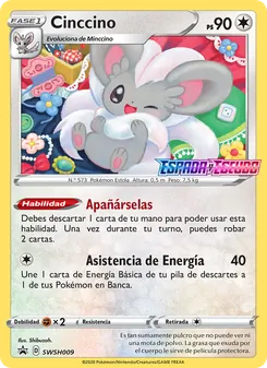 Carta Cinccino de la expansión Cartas de promoción ESES, número SWSH009/307