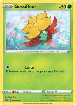 Carta Gossifleur de la expansión Cartas de promoción ESES, número SWSH010/307