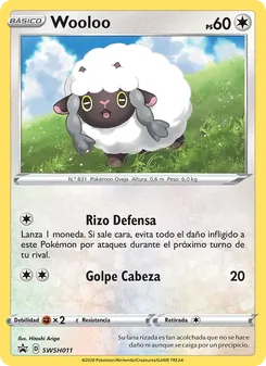 Carta Wooloo de la expansión Cartas de promoción ESES, número SWSH011/307
