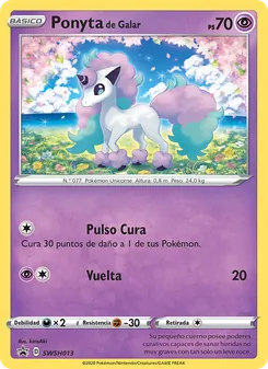 Carta Ponyta de Galar de la expansión Cartas de promoción ESES, número SWSH013/307