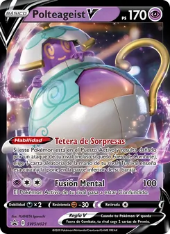 Carta Polteageist V de la expansión Cartas de promoción ESES, número SWSH021/307