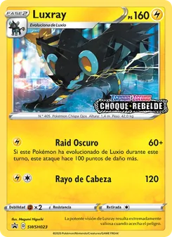 Carta Luxray de la expansión Cartas de promoción ESES, número SWSH023/307