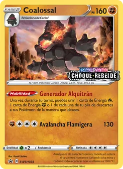 Carta Coalossal de la expansión Cartas de promoción ESES, número SWSH024/307