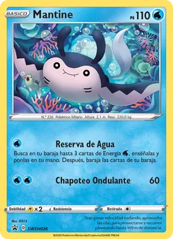 Carta Mantine de la expansión Cartas de promoción ESES, número SWSH026/307