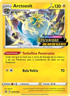 Carta Arctozolt de la expansión Cartas de promoción ESES, número SWSH036/307