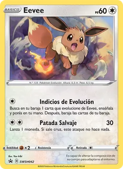 Carta Eevee de la expansión Cartas de promoción ESES, número SWSH042/307