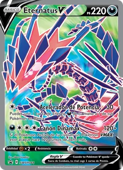 Carta Eternatus V de la expansión Cartas de promoción ESES, número SWSH044/307