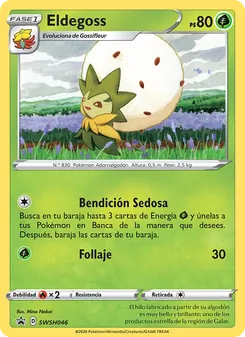 Carta Eldegoss de la expansión Cartas de promoción ESES, número SWSH046/307