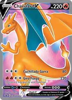 Carta Charizard V de la expansión Cartas de promoción ESES, número SWSH050/307