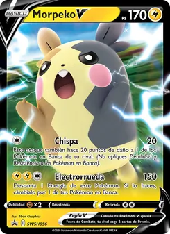 Carta Morpeko V de la expansión Cartas de promoción ESES, número SWSH056/307