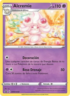 Carta Alcremie de la expansión Cartas de promoción ESES, número SWSH058/307