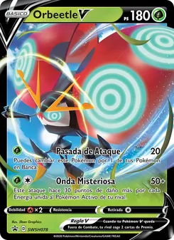 Carta Orbeetle V de la expansión Cartas de promoción ESES, número SWSH078/307