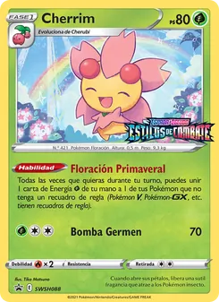 Carta Cherrim de la expansión Cartas de promoción ESES, número SWSH088/307