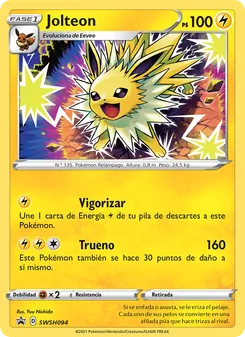 Carta Jolteon de la expansión Cartas de promoción ESES, número SWSH094/307