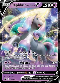 Carta Rapidash de Galar V de la expansión Cartas de promoción ESES, número SWSH111/307