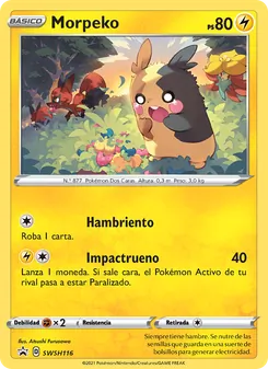 Carta Morpeko de la expansión Cartas de promoción ESES, número SWSH116/307